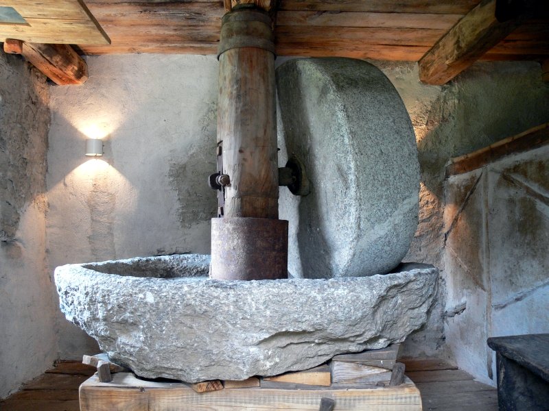 Olive press in Tac Mill in Zornasco