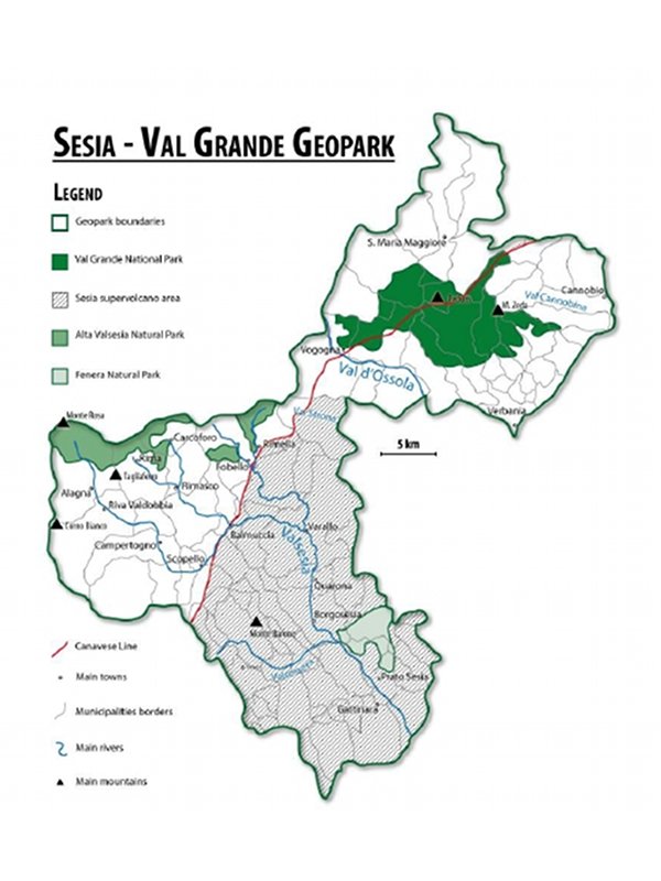 Karte des Geoparco